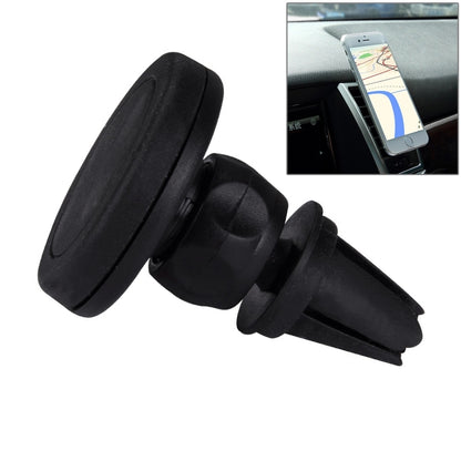 Black air vent mount clip with circular pad and adjustable clamp