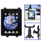 Retractable multi-direction tablet holder bracket with headrest clamp arms