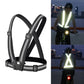 Black reflective safety vest with gray reflective stripes and adjustable waist straps