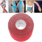 Waterproof kinesiology tape roll, red color