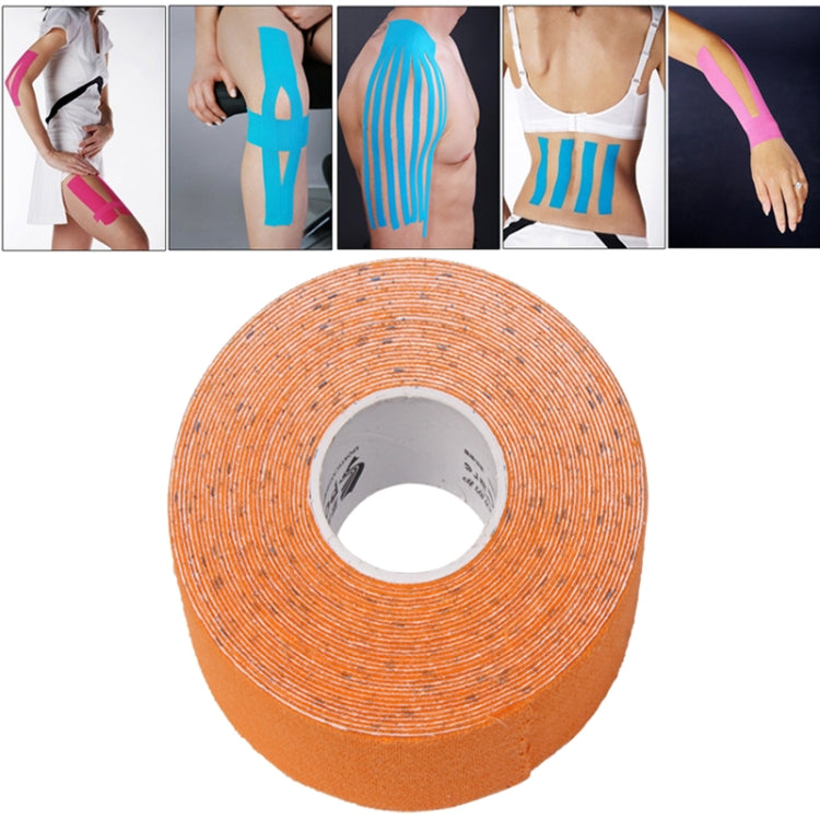 Waterproof kinesiology tape roll, orange color