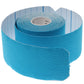Blue waterproof kinesiology tape roll showing inner backing and outer wrap