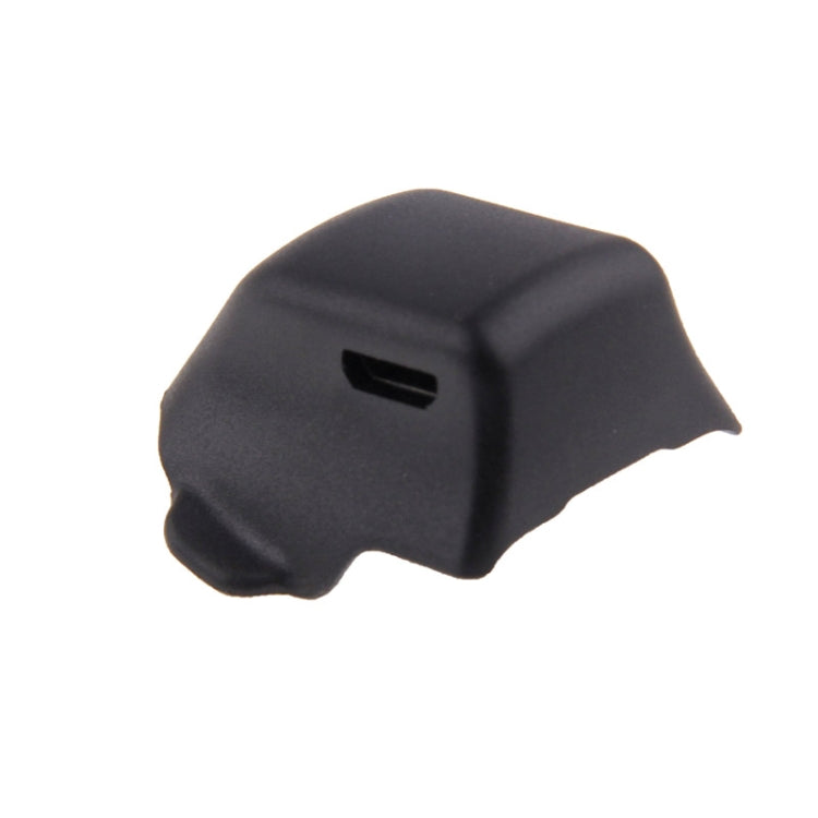 Black charging adapter housing with rectangular port opening