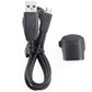 Black USB cable with two USB-A plugs and attached connector