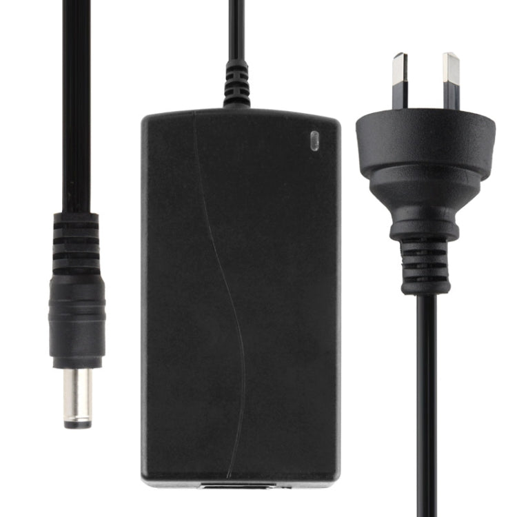 Black 12V DC power adapter with EU-style plug and barrel DC output