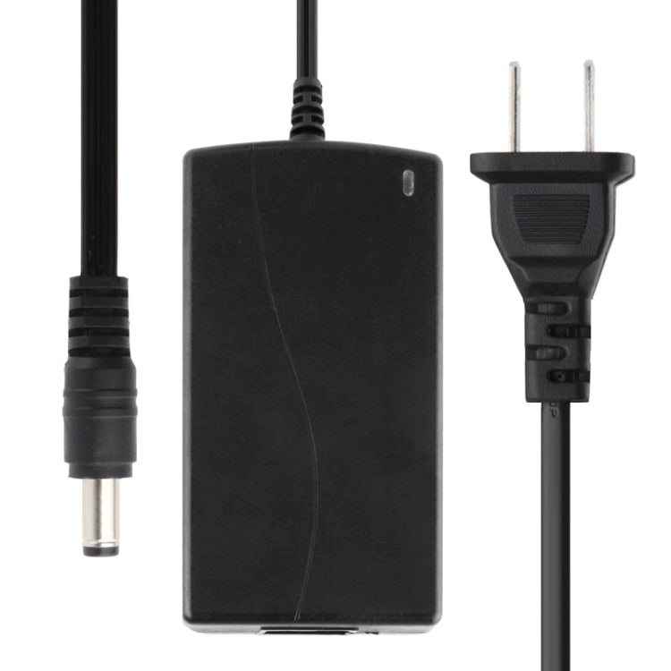 Black 12V DC power adapter with AU-style plug and barrel DC output connector