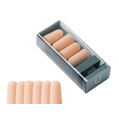 Pink foam earplugs in clear storage case