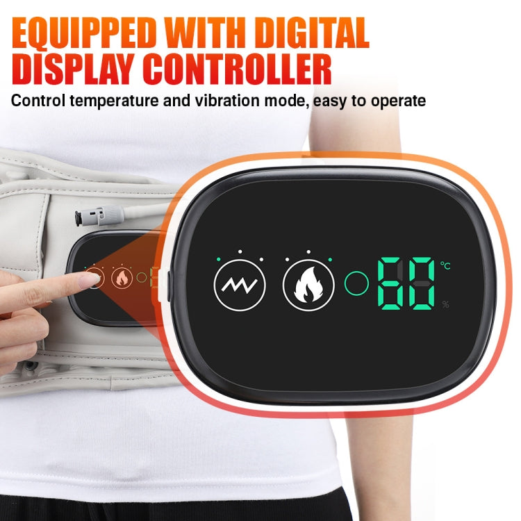 Digital controller for inflatable heating belt showing temperature readout and modes