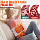Inflatable heating belt worn on the lower back with illuminated heat pad