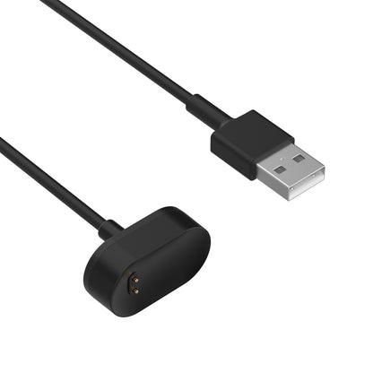 Magnetic charging cable with USB-A plug and magnetic round connector, black, 1m