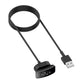 Magnetic charging cable with braided black cord and magnetic charging puck