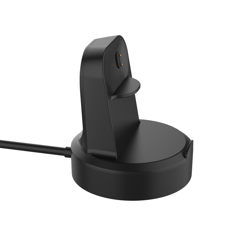 Black charging dock stand with side connector and looped cable