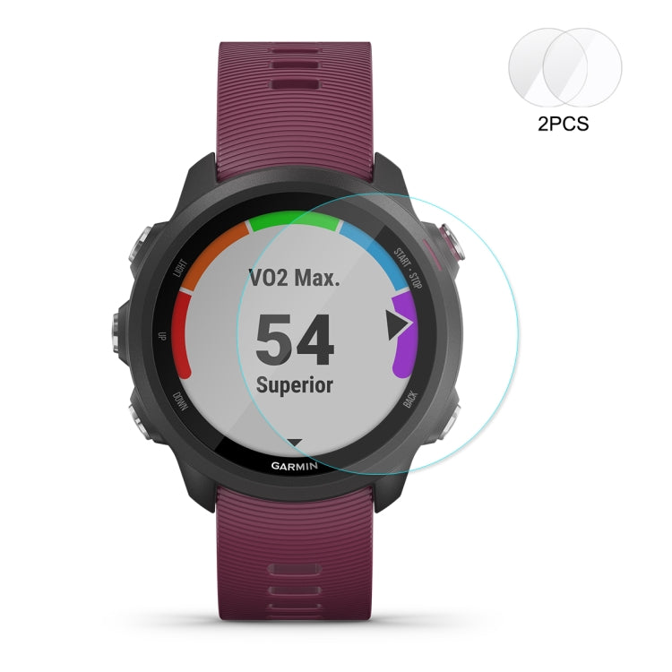 Curved tempered glass screen protector for Garmin watch display, 2-pack