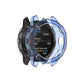 TPU watch case for Garmin Fenix 6S with blue translucent bezel cover