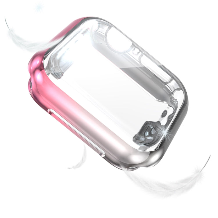 Gradient TPU protective case for Apple Watch 40mm, clear front with side button openings