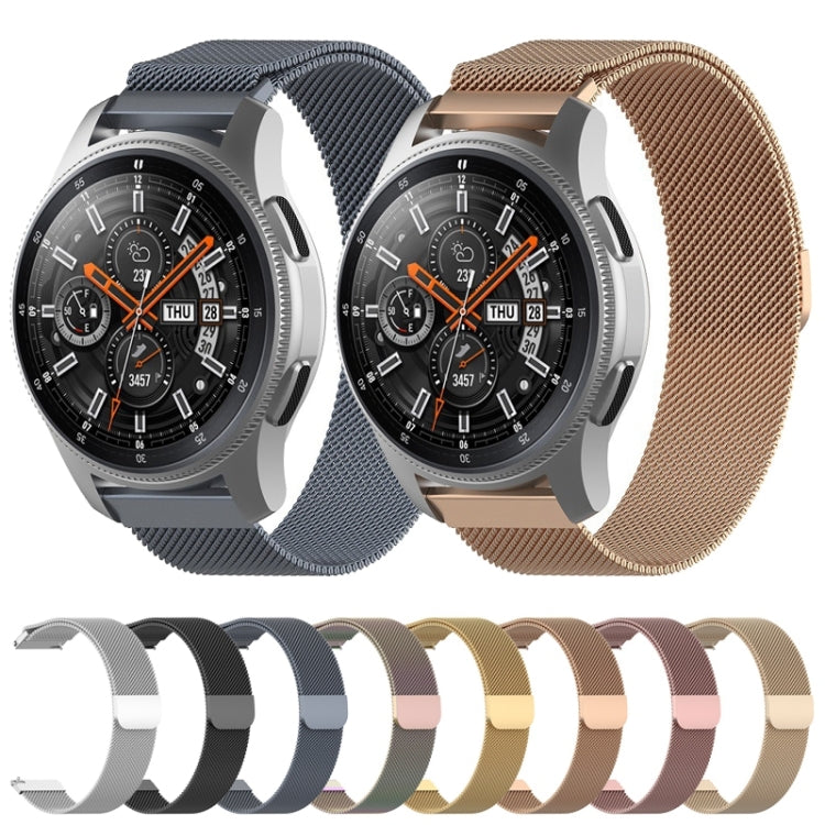20mm Milan stainless steel mesh watch straps with two connected smart watch faces