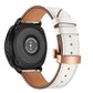 Leather watch strap with butterfly buckle, white with rose gold-tone clasp