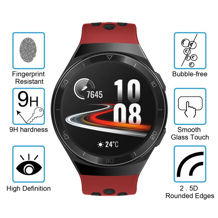 Tempered glass screen protector film for smartwatch, 2.5D rounded edges