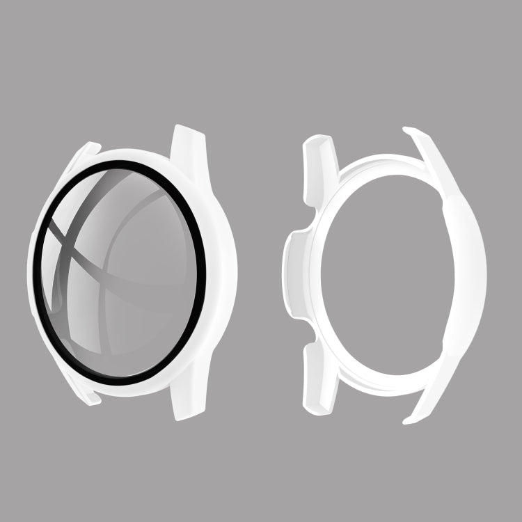 Huawei Watch GT2 46mm tempered glass film and oil-injected protective shell, white frame