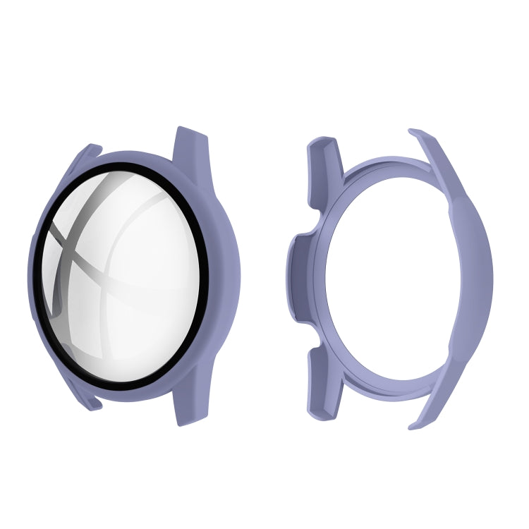 Huawei Watch GT2 46mm tempered glass film and oil-injected protective shell, lilac frame