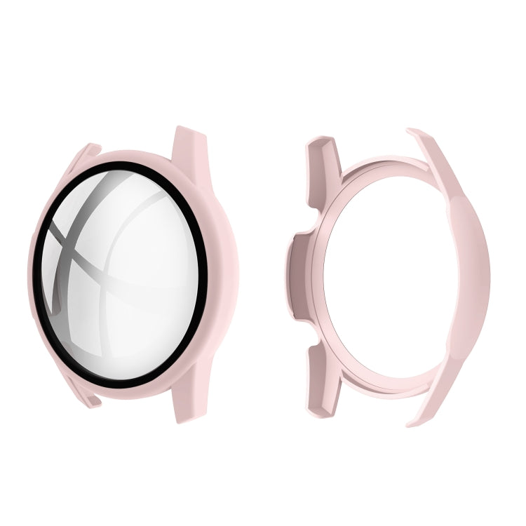 Huawei Watch GT2 46mm tempered glass film and oil-injected protective shell, pink frame