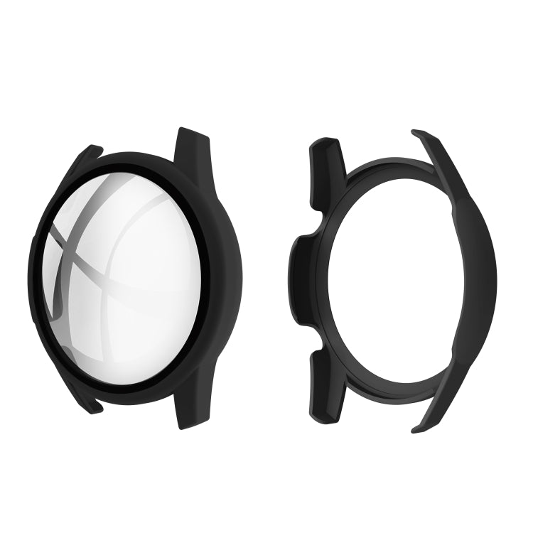 Huawei Watch GT2 46mm tempered glass film and oil-injected protective shell, black frame