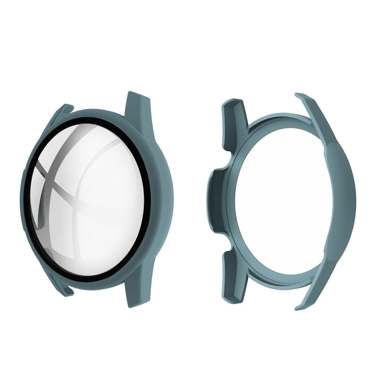 Huawei Watch GT2 46mm tempered glass film and oil-injected protective shell, blue-gray frame