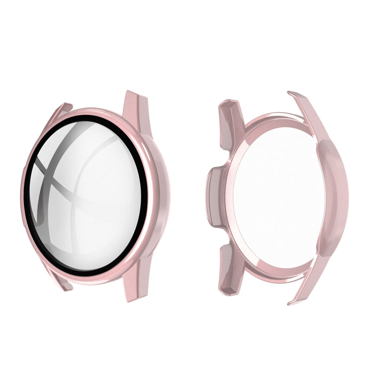 Huawei Watch GT2 46mm tempered glass film and oil-injected protective shell, pink frames