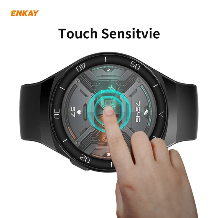 Huawei Watch GT 2e 46mm screen protector film with touch support, curved black