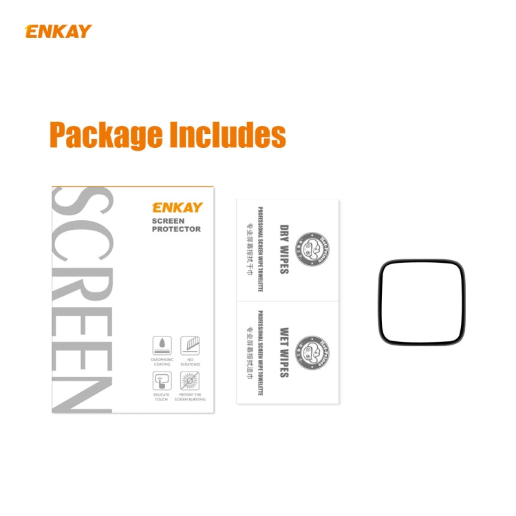 ENKAY screen protector package includes film and applicator set for smartwatch.