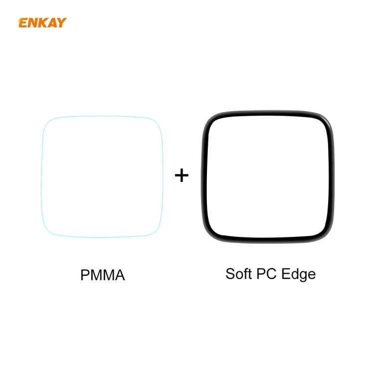 PMMA screen protector film with soft PC edge for Fitbit Versa 3/Sense smartwatch