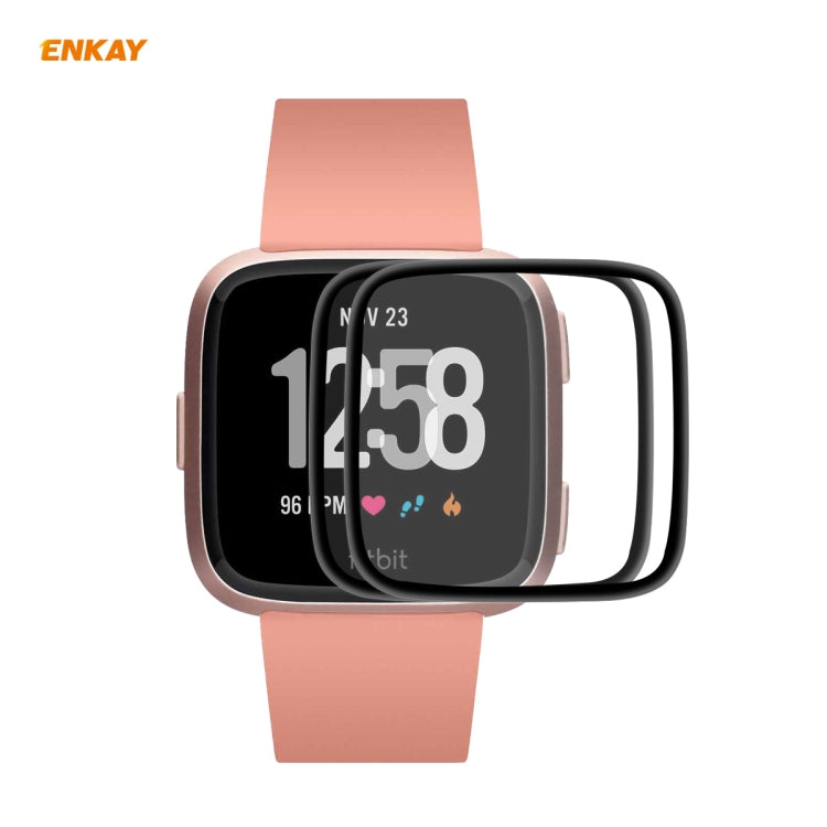 Smartwatch with ENKAY screen protector film applied over the display glass.