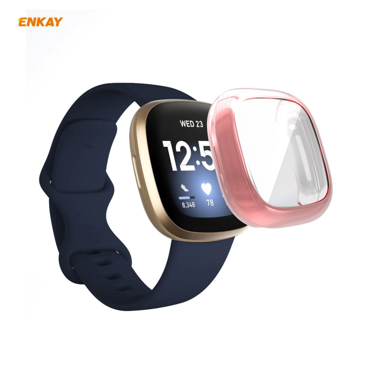 Rose-pink and gold electroplate TPU case with full-screen coverage for smartwatch