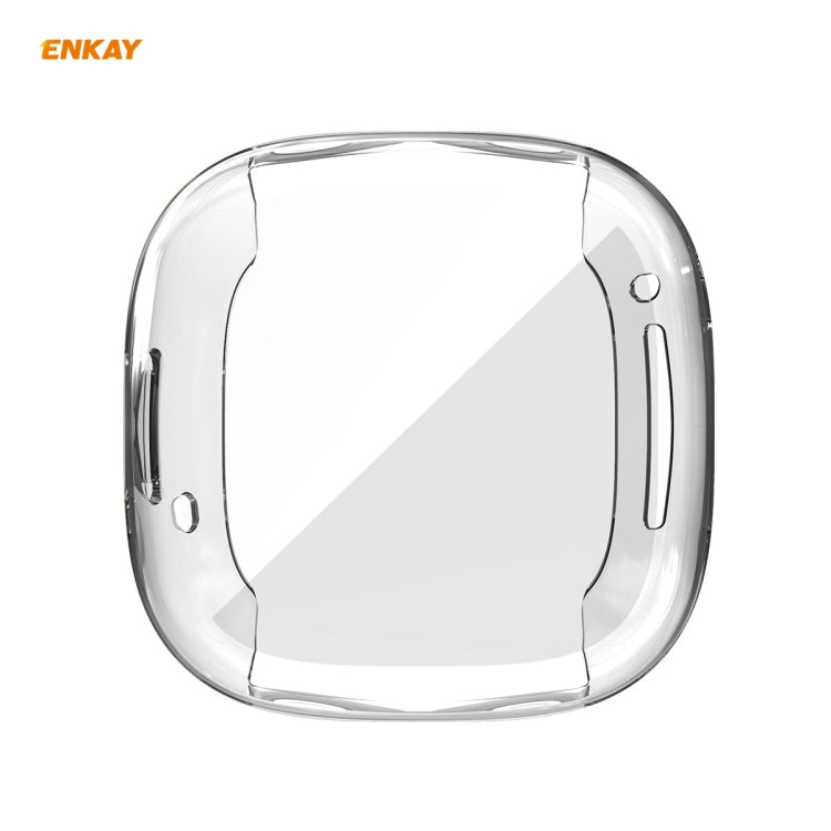 Transparent TPU full-coverage smartwatch case, clear curved protective front