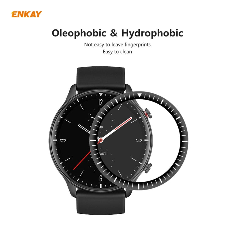 Smartwatch screen protector film with oleophobic and hydrophobic coating