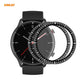 3D full-screen smartwatch screen protector film over black watch face