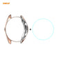 Rose gold TPU smartwatch case with clear 2.15D tempered glass screen protector