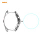 Silver TPU smartwatch case with clear 2.15D tempered glass screen protector