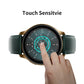 Touch-sensitive watch screen protector film with finger interaction