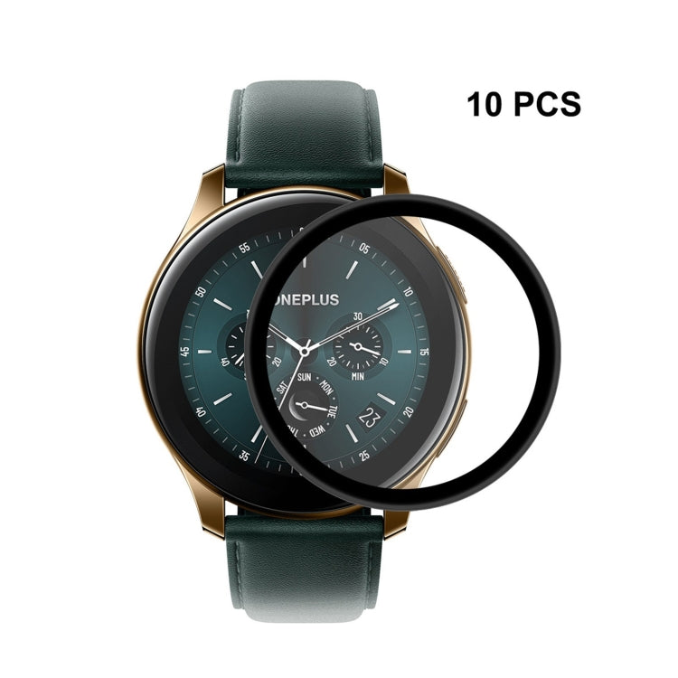 Watch screen protector film, 10-pack, 3D full-coverage over round display