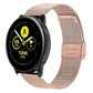 Rose gold braided fine mesh stainless metal watch strap with double buckle clasp and pins