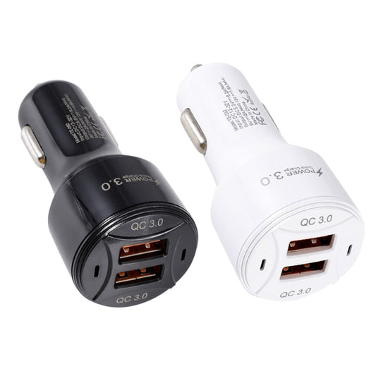 TE-092 36W Dual QC3.0 USB Fast Car Charger, TE-092
