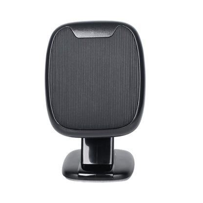 Magnetic car phone holder base with textured square plate, black finish