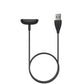 Magnetic charging cable with USB-A plug and black charging cradle