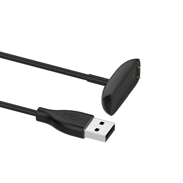 Black magnetic charging dock end with USB-A plug on the charging cable