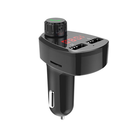 Black car Bluetooth MP3 player FM transmitter with dual USB fast charger ports
