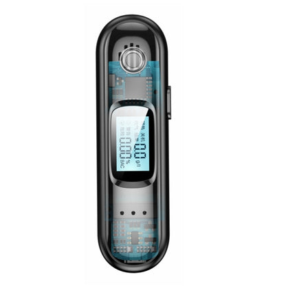 Non-contact breath alcohol detector with digital LCD display and sensor grille