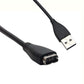 Charging cable end with 4-pin connector and USB-A plug, black cable