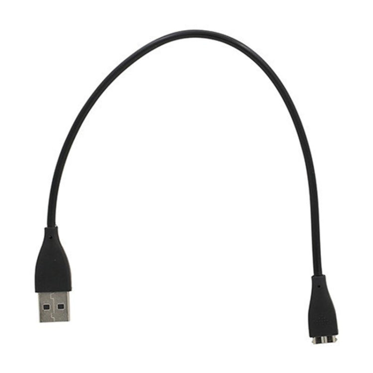 Black USB charging cable with USB-A plug at both ends