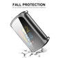 Transparent TPU shockproof case with dark bezel, rugged full coverage